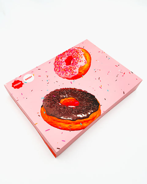 Box Donut 1-DZ Flat Printed (Fresh & Sweet) 125ct.