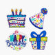 Happy Birthday Assortment Decorations 144ct