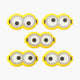 Minions Disks Sugar Decorations